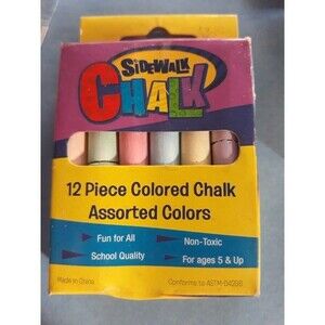 Sidewalk chalk 12 pc Assorted Colors